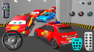 McQueen Police Stuck in Parking Garage | 3D Driving Class Simulator - Android Gameplay screenshot 2