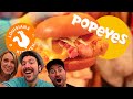 ¡COMIENDO en el RESTAURANTE POPEYES POR PRIMERA VEZ! Comiendo rico pollo frito con @SN Challenge