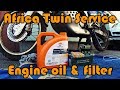 Africa Twin 750 Service - Engine oil & filter change