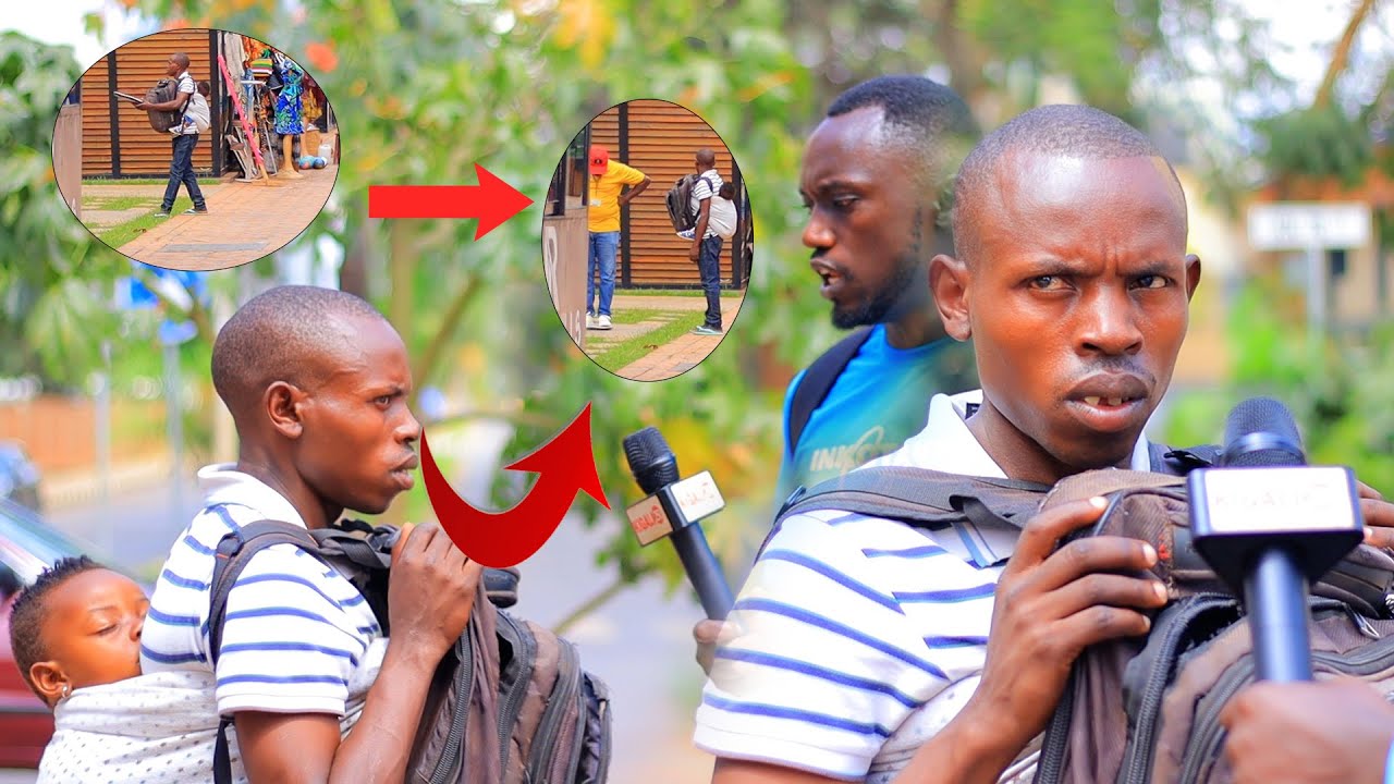 Ikigali Umugabo uhetse Umwana mumugi rwagati akoze Agashya Abantu bose barumirwa