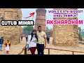 Akshardham Temple | Qutub Minar | Delhi Vlogs in Telugu Couple Travellers