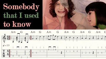 SOMEBODY THAT I USED TO KNOW | GOTYE | Complete | Instrumental | Guitar Lesson | TAB & Sheet Music