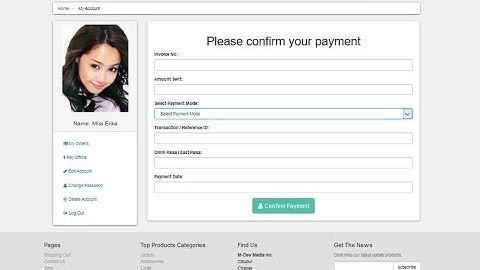 Create Ecommerce Website Tutorial : Part 12  Create My Account Page