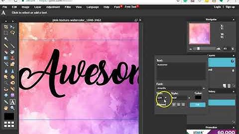 How to add a watercolor texture to your text in Pixlr