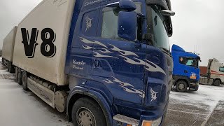 SCANIA V8 630 | Финская сцепка | FInland-Moscow | Загрузка