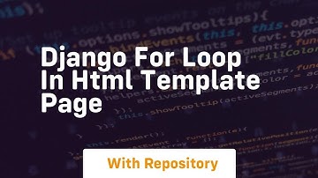 Django for loop in html template page