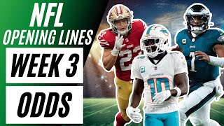 NFL OPENING LINES REPORT | Week 3 NFL Odds | Point Spreads, Moneylines, Betting Totals