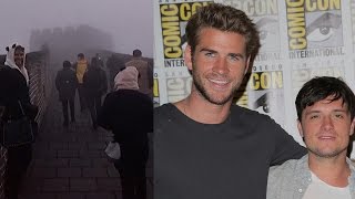 Liam Hemsworth & Josh Hutcherson Dress As Pandas On Great Wall of China