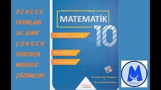 Derece 10.Sınıf Çokgen Dörtgen Modülü Sayfa 13 14 15