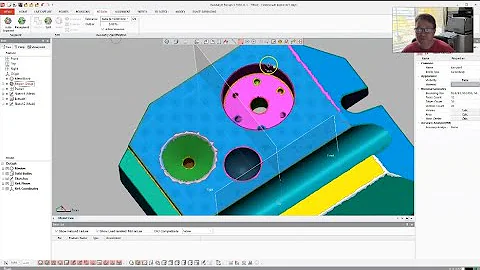 SolidWorks: Using Geomagic Design X and a Scanned Mesh to Create a Part (Section 6)