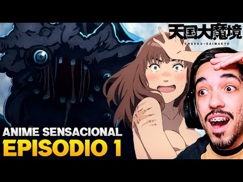 ESSE ANIME TEM MUITO POTENCIAL!, TENGOKU DAIMAKYOU EPISÓDIO 1 REACT