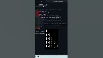 Binary right angle triangle pattern in JavaScript