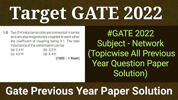 GATE 2022 Network previous year question papers solutions electronics and communication engineering