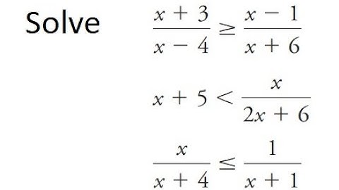 Grade 12 Advanced Functions - Solving rational inequalities (ch 5.5)