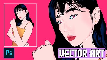 Cartoon Effect / Vector Art / Vexel Art - Photoshop Tutorial (Timelapse)