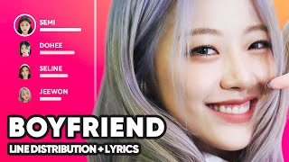 cignature - Boyfriend (Line Distribution   Lyrics Karaoke) PATREON REQUESTED