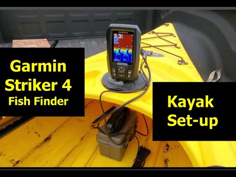 Garmin Striker 4 Fish Finder Simple Kayak Trial Setup -Lake Billy Chinook- Transducer  Installation 