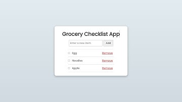 Grocery Checklist App Using PHP and MySQL with Source Code