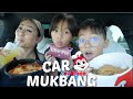 First JOLLIBEE Car Mukbang *Most popular Spaghetti, Chicken Joy & Ube Pie | N.E Let's Eat