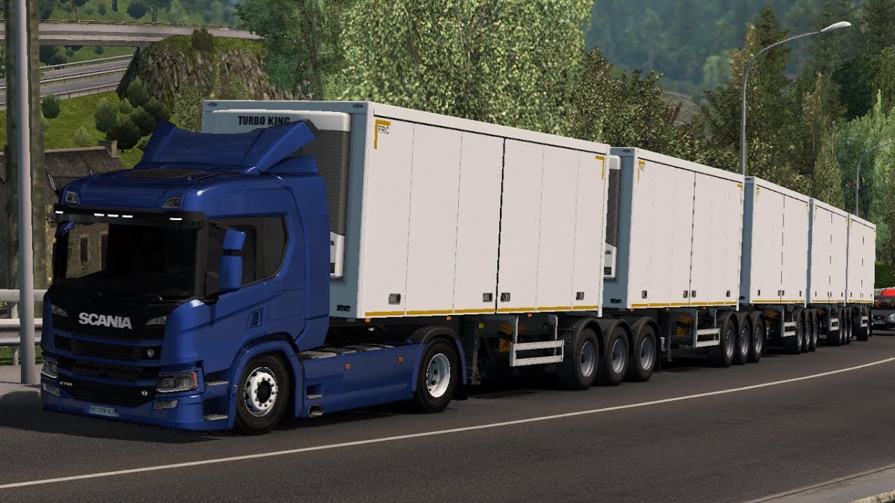 [1.34] Euro Truck Simulator 2 | Road Train with default Trailers | Mods ets2 1.33 download