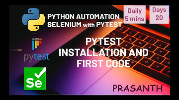 Day 20 PyTest Installation and First Code Selenium Python Series #python #selenium #tutorial #pytest