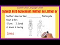 Video 1 Neither Nor Either Or Subject Verb Agreement English Grammar Lesson 1 Video 1 Neither Nor Either Or Subject Verb Agreement English Grammar Lesson 1