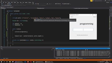 C# Tutorial - How to make a typing game on Windows Form App with Visual Studio