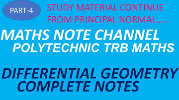 #polytechnic_trb_maths #part_4 #differential_geometry #full_study_materials
