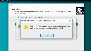 Error 2203 the process cannot access the file because another process has locked a portion of file