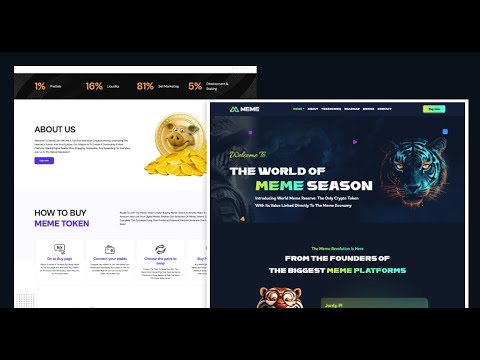 🔥 Meme Coin Website Template | Ready to use Meme templates - Tailwind CSS & Bootstrap 5 🚀😂
