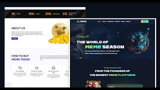 🔥 Meme Coin Website Template | Ready to use Meme templates - Tailwind CSS &amp; Bootstrap 5 🚀😂