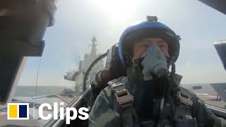 Social-media clip shows pilots training aboard Chinese aircraft carrier Liaoning