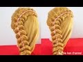 ผมถัก # 20/ ถักเปียสวยๆ แบบง่ายๆ/Braided hairstyle for long hair with 4 strand ribbon braid