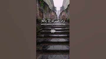 {وما صبرك إلا بالله} #الصبر #الصابرين #الصبر_مفتاح_الفرج #الصبر_على_البلاء #تلاوة_مميزة #خالد_الجليل