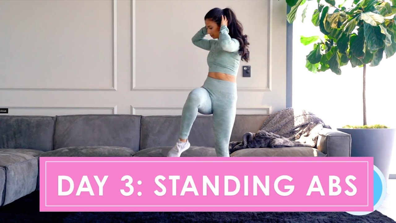 Standing Abs Low Impact Workout Challenge | Day 3 - YouTube