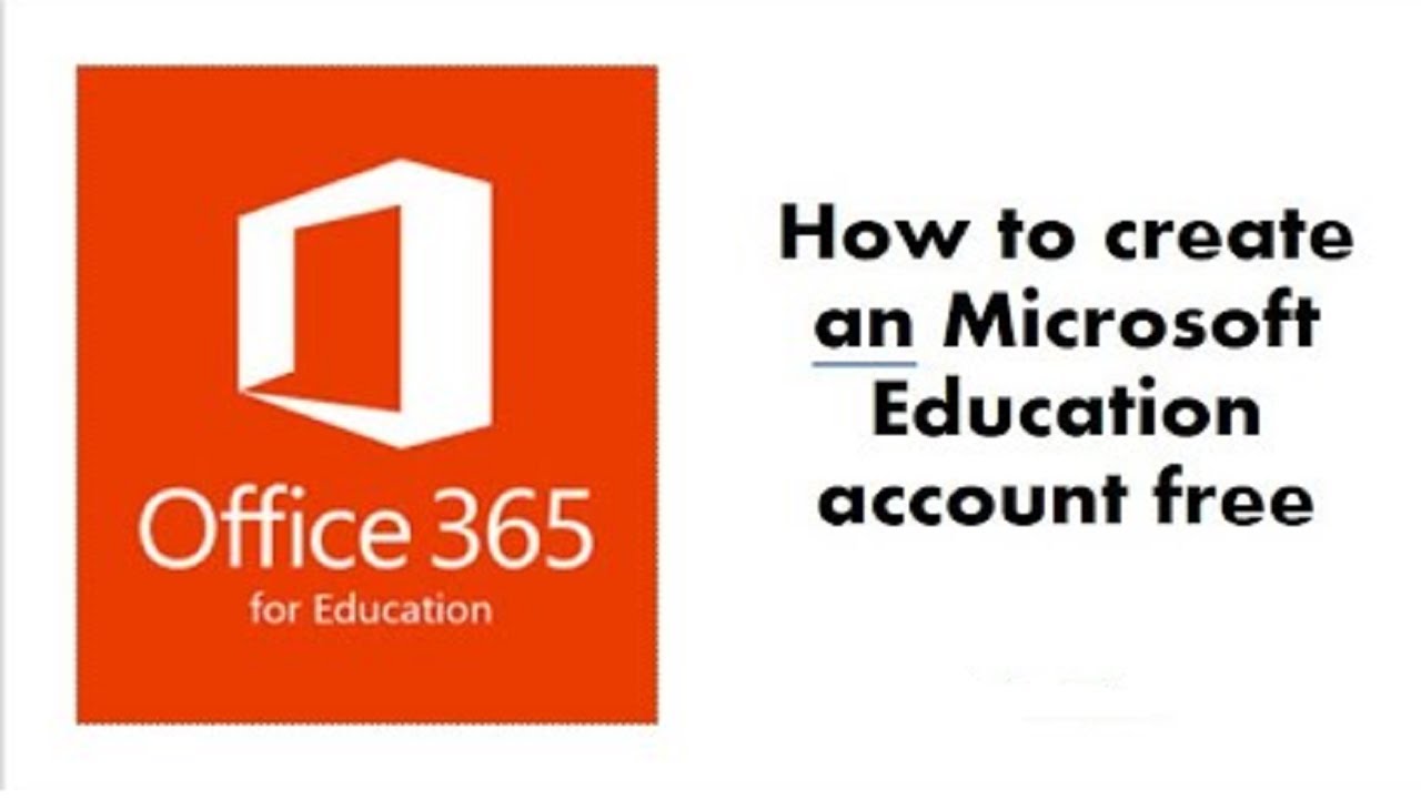 How To Create Microsoft Education Account YouTube