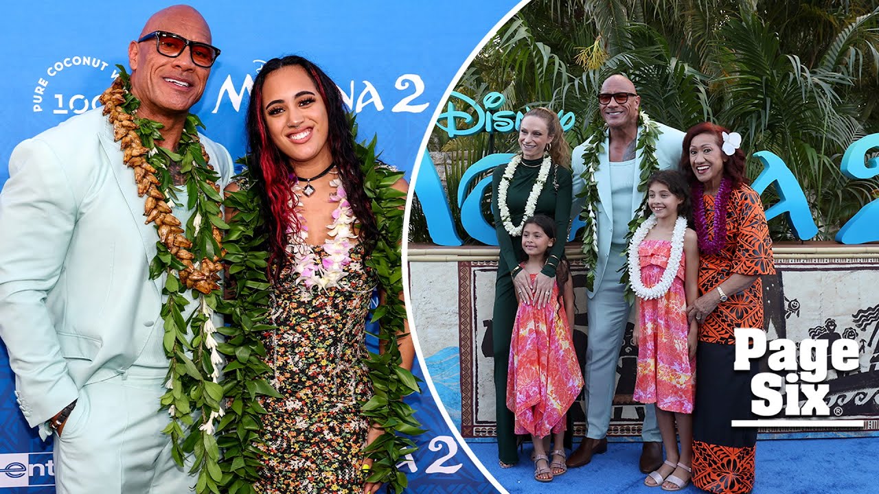 Dwayne ‘The Rock’ Johnson makes rare appearance with all 3 daughters at