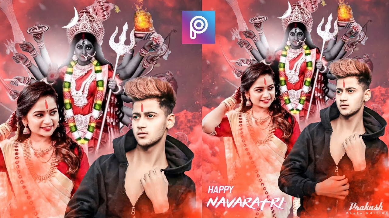 Navratri special editing | New PicsArt Durga Puja photo editing 2020 | Prakash photo Editing