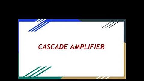 Analysis of cascade amplifier(simulation using electric studio app)