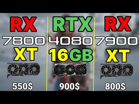 RX 7800 XT VS RTX 4080 VS RX 7900 XT VS RTX 4070 VS RX 6700 XT --7800 XT 2K Gaming Benchmarks