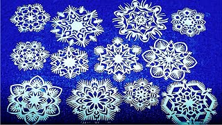 TOP 12 most beautiful snowflakes. Diagrams of how easy it is to cut snowflakes out of paper.