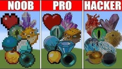 Pixel Art NOOB vs PRO vs HACKER Items in Minecraft