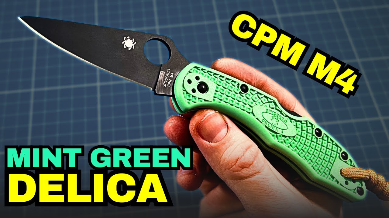 Spyderco Delica 4 with CPM M4 Steel and Mint Green FRN Scales Review