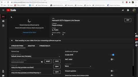 How to make a setup of RTMP in Dahua camera for youtube live streaming
