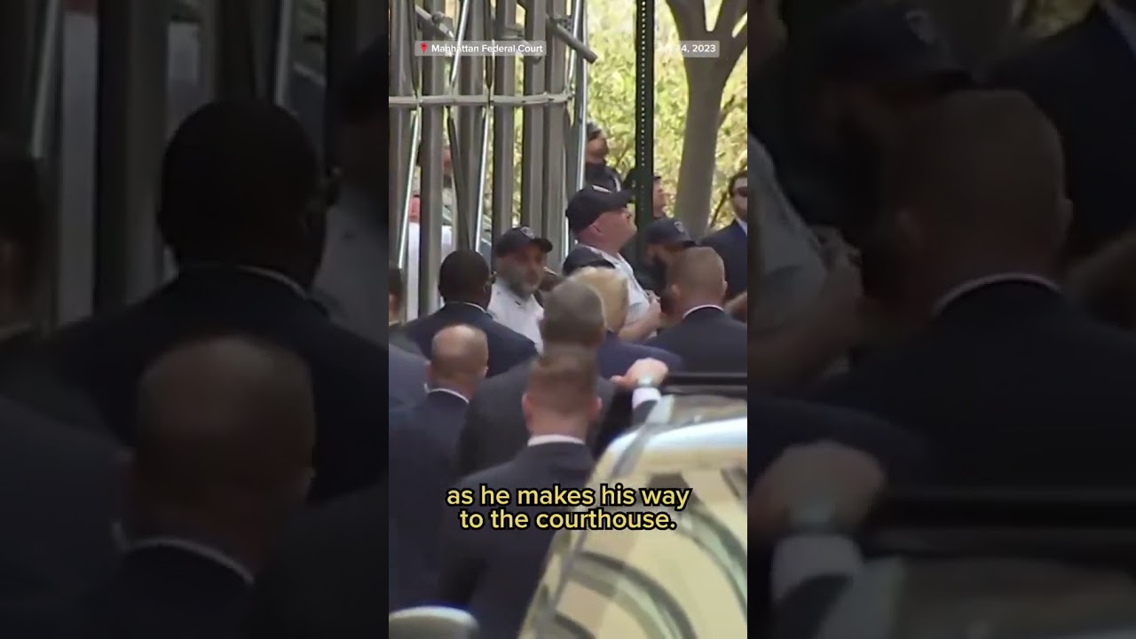 #Trump arrives at courthouse to be #arrested