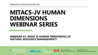 Webinar #1: What is Human Dimensions of natural resource management?