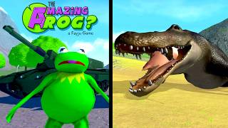 TANQUE DE GUERRA vs JACARÉ GIGANTE no AMAZING FROG