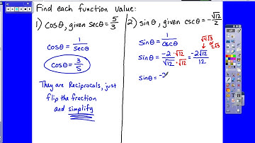 Pearson Trigonometry Notes, Chapter 1 Section 4, Video 1 of 5