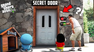 Franklin & Shinchan😂 Opened The Secret😱Door Of Franklin's House|IN GTA🔥 #dominator_yt #gta5telugu