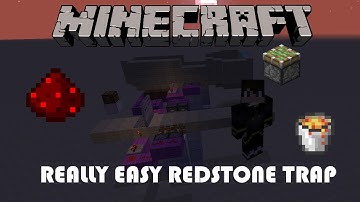 MINECRAFT TRAPS - REALLY EASY REDSTONE TRAP 2016 - #1